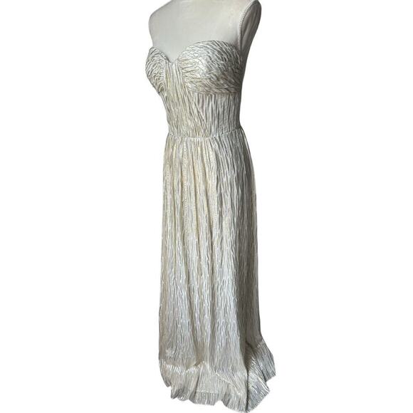 ERIN Erin Fetherston Silk Blend Coralie Metallic Strapless Formal Gown - 10 - Picture 6 of 10